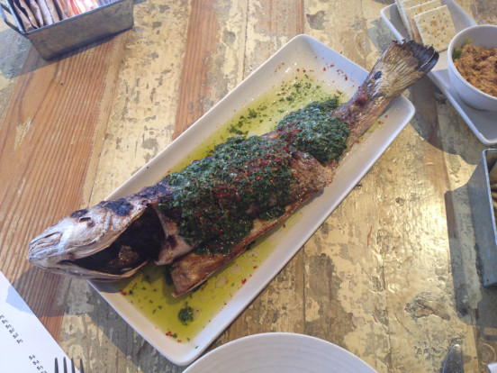 peche grilled redfish with salsa verde