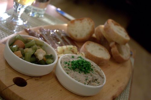 10 downing pork belly rillettes & duck prosciutto