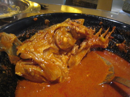 Muthu's fish head remains