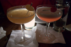 Clover club namesake & ginger cocktails