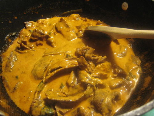 Beef panang curry