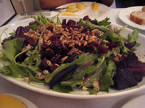Reds produce beet cabrales salad