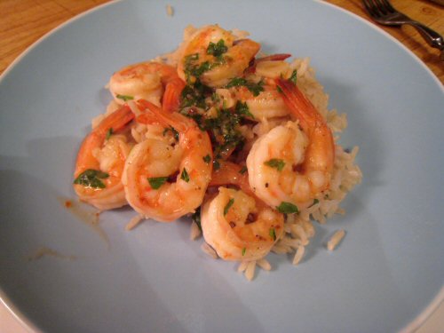 Chile garlic shrimp