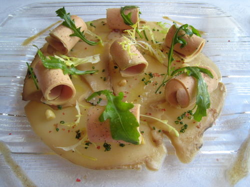 Robuchon a galera foie gras & marinated mushrooms