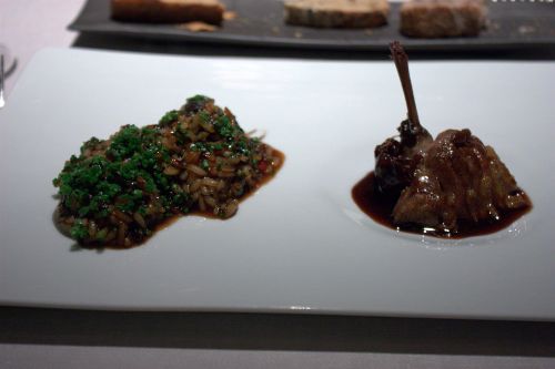 Sergi arola gastro pigeon & basmati with candied fruit