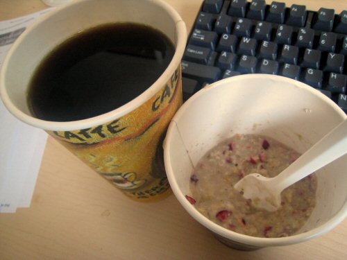 Coffee and oatmeal