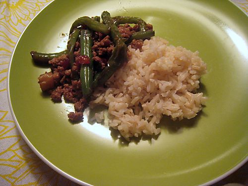 Dry sauteed string beans