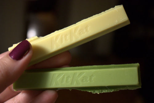 Sweet potato & green tea kit kat