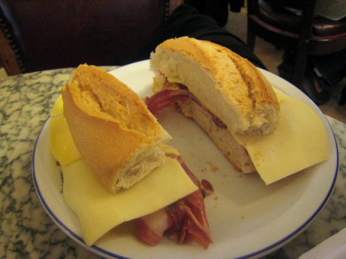 Cafe tortoni ham and cheese sandwich