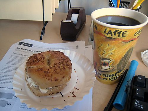 Bagel and coffee