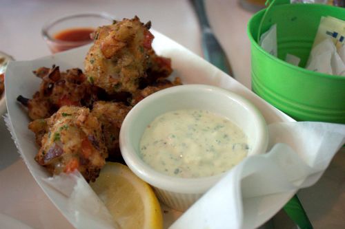 Cowgirl seahorse clam fritters