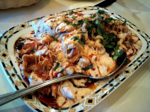 Moghul aloo papri chaat