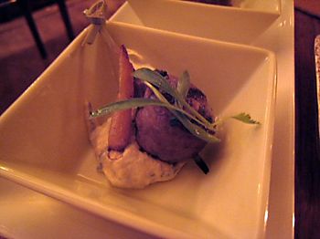 Grayz lamb sausage amuse