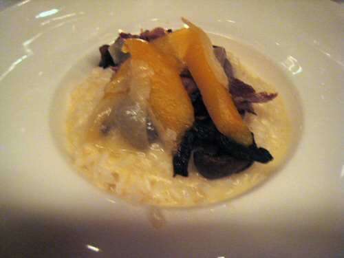 Casa cruz risotto duck confit truffle oil pickled mango portabellas