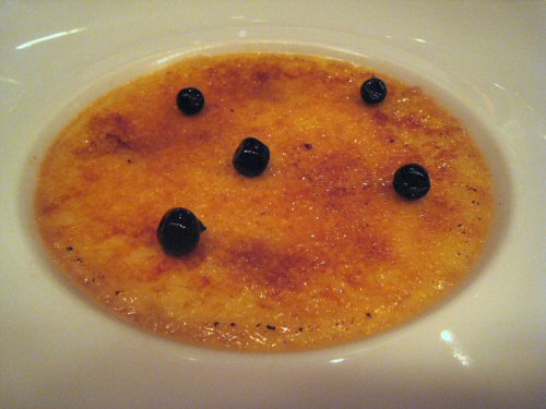 Casa cruz corn creme brulee black current dulce de leche