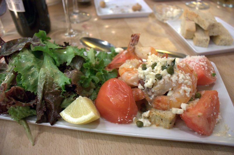 Yummy wine bar greek shrimp