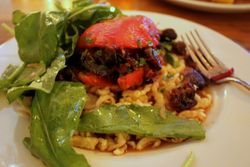 Belly oxtail, spaetzle, tomato