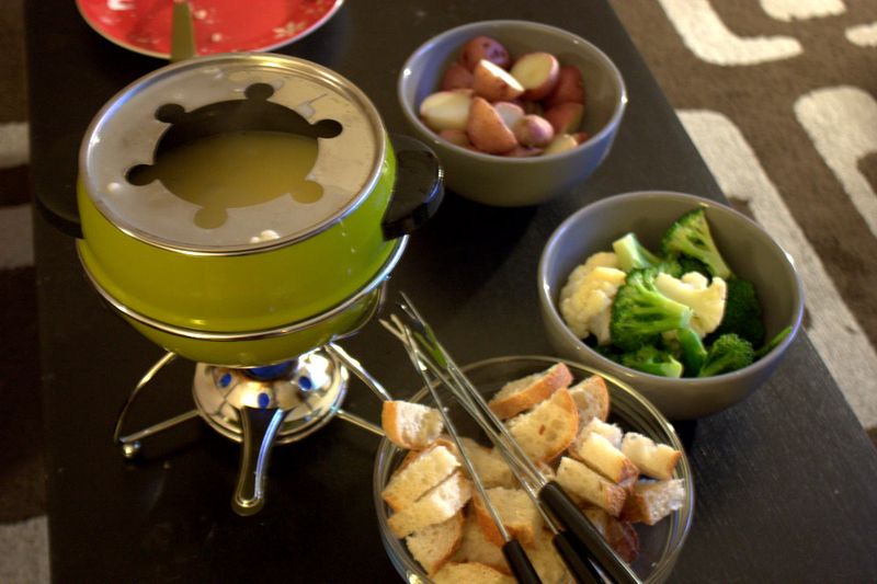 Christmas cheese fondue