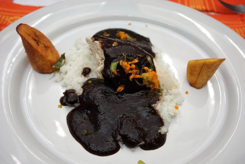 Black mole with chicken Black mole with chicken