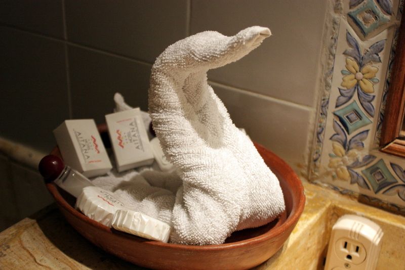 Hotel aitana bathroom swan