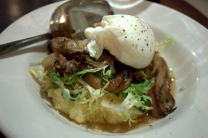 Inoteca soft polenta with roasted mushrooms, poached egg & parmigiano