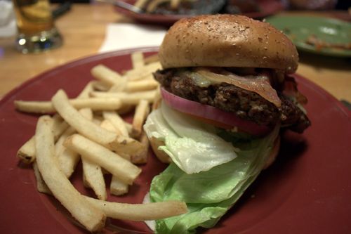 Applebee's fire pit bacon burger