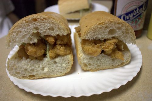 Domilise's fried shrimp po boy