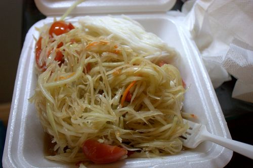 Vientian cafe lao papaya salad