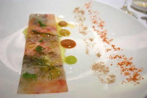 Graffit carabinero, langoustine & prawn carpaccio