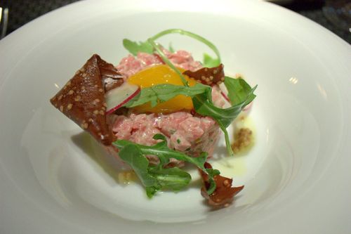 Sage wagyu beef tartare