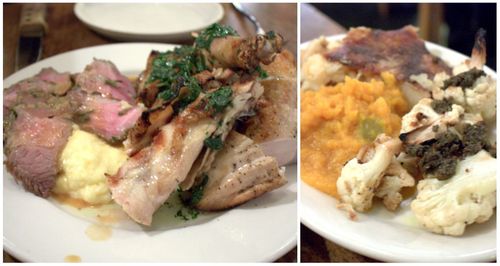 Barbuto porchetta, chicken, sides