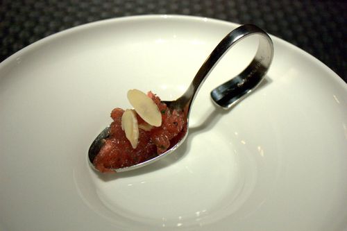 Sage tuna tartare with marcona almonds
