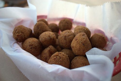 Crab deck hushpuppies