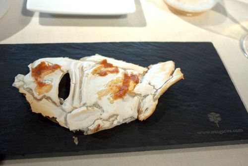 Mugaritz focaccia de almidón de pueraria a la parilla