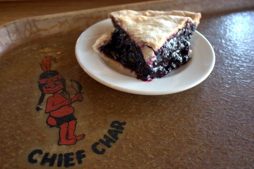 Char burger marionberry pie