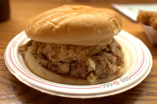 Lexington bbq chopped pork sandwich