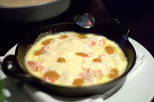 Empellon cocina queso with tetilla cheese, lobster, tomate frito & kol