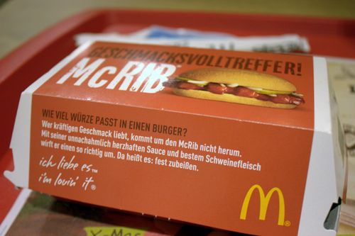 German mcrib box