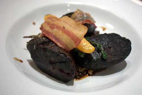 Renger patzsch alsatian blood sausage, bacon & lentils