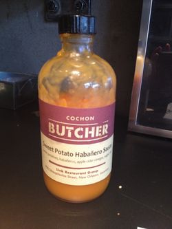 Cochon butcher sweet potato habanero sauce