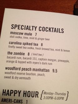 Brick house cocktail list