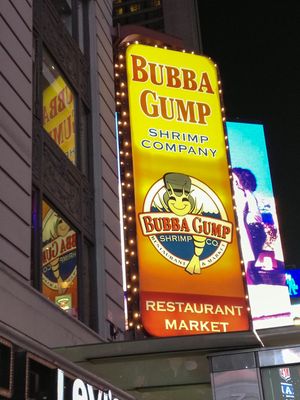 Bubba gump sign