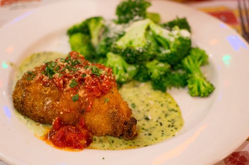 Bucca di beppo stuffed chicken