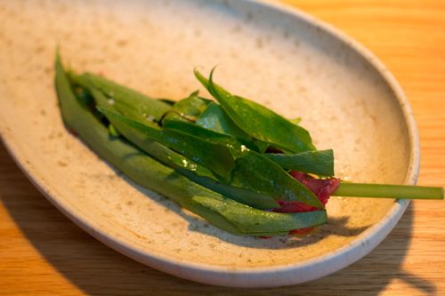 Relae raw beef, anchovies, ramsons