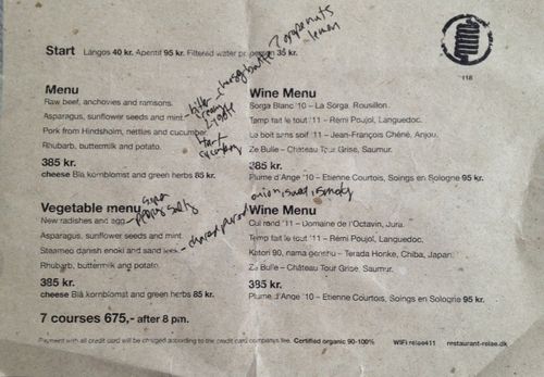 Relae menu Relae menu