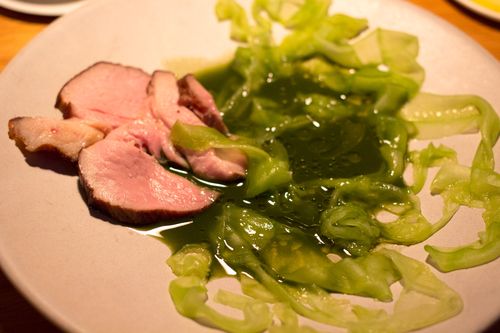 Relae hindsholm pork, nettles, cucumber