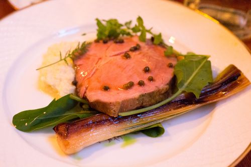 Bror pork neck, ramson, cauliflower