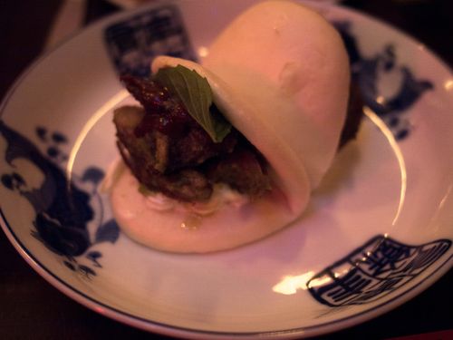 Fatty cue green chili lamb bao