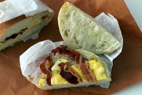 Egg on roll open